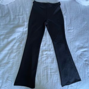 Womens Super-High Rise Hip Cut Out Flare Pants